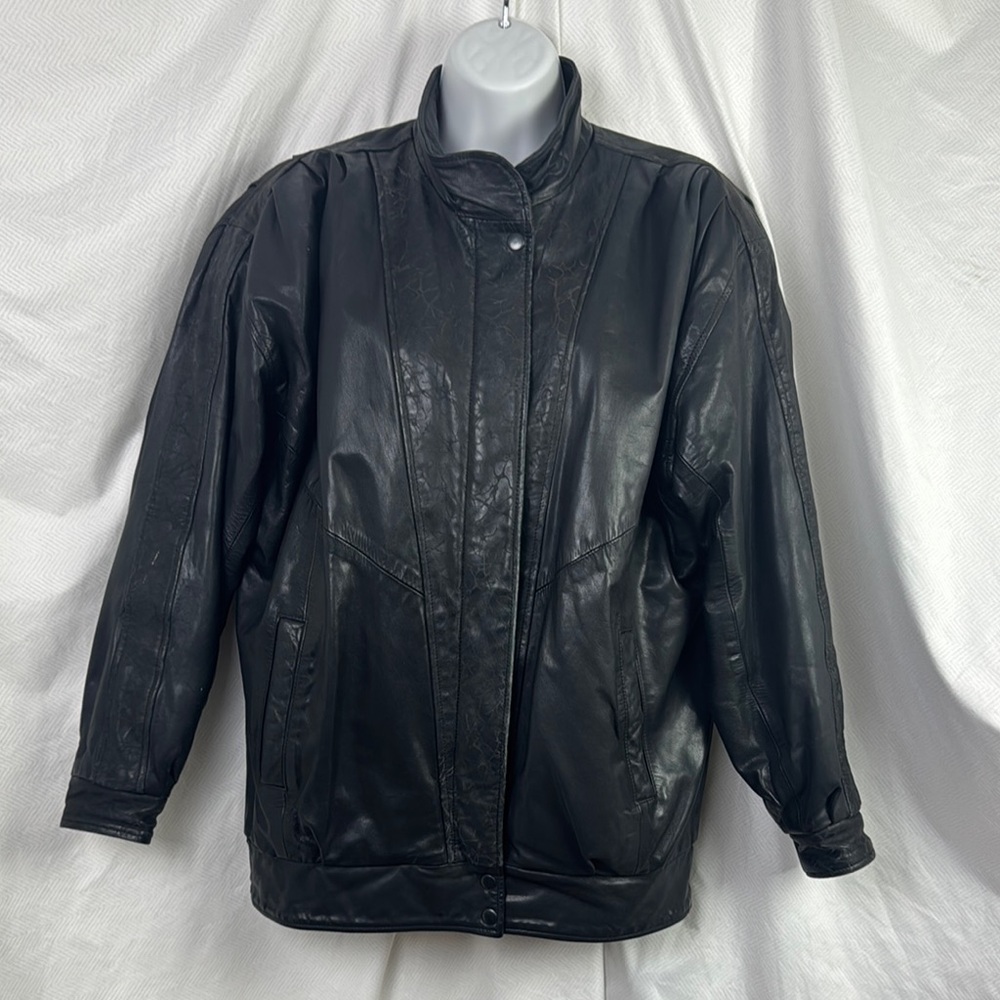 Vintage leather bomber jacket women’s small